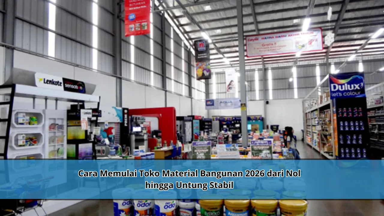 Cara Memulai Toko Material Bangunan 2026 dari Nol hingga Untung Stabil